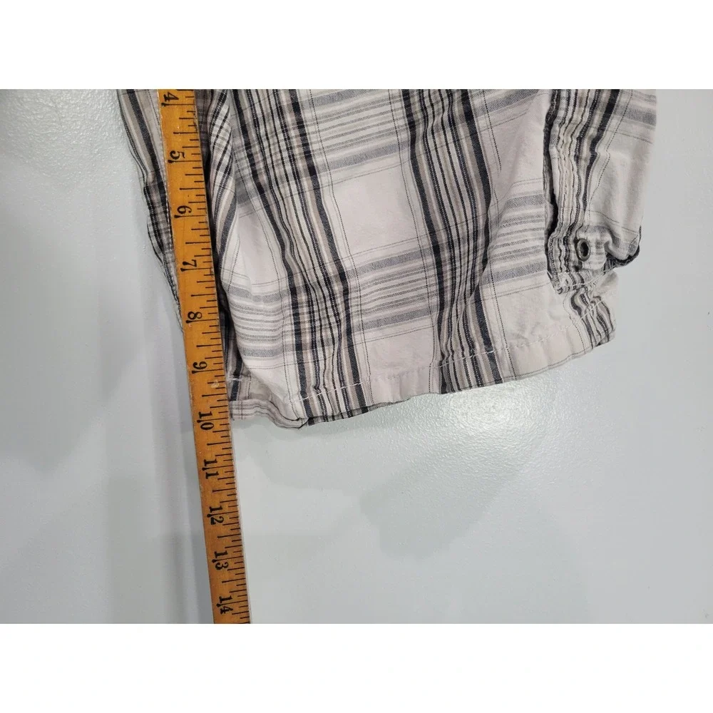 Levis Mens Plaid Cargo Shorts Y2K Skater Cotton Size 36‎ Relaxed Fit Utility